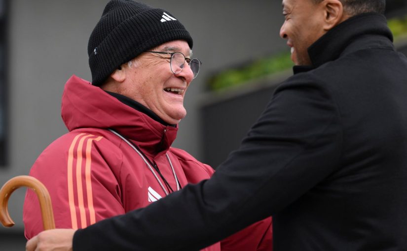 Trigoria, Baptista in visita: abbraccio con Ranieri e tappa all’archivio storico (FOTO)