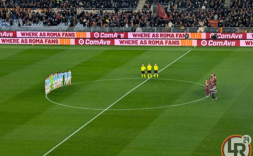 Roma-Lazio: minuto di raccoglimento in memoria di Agroppi (FOTO)