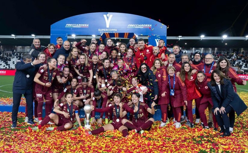 Roma Femminile: domenica la Supercoppa sarà esposta al Tre Fontane prima della sfida con l’Inter