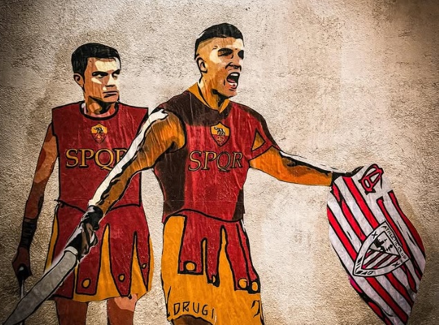 Instagram, il murales di Drugi verso Roma-Athletic: “È arrivato il momento di fare sul serio” (FOTO)
