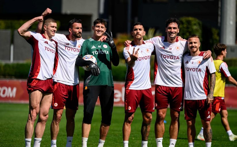 Trigoria: Celik in gruppo, individuale per Saud e Rensch. Terapie per Dybala. Ranieri carica i suoi: “Riconquistare subito palla” (FOTO e VIDEO)