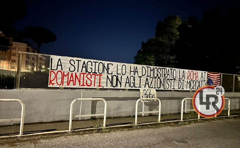 Roma: striscioni polemici in città contro i Friedkin. Da “La Roma ai romanisti, non agli azionisti di mercato” a “Non vogliamo più stelle…né strisce!” (FOTO)