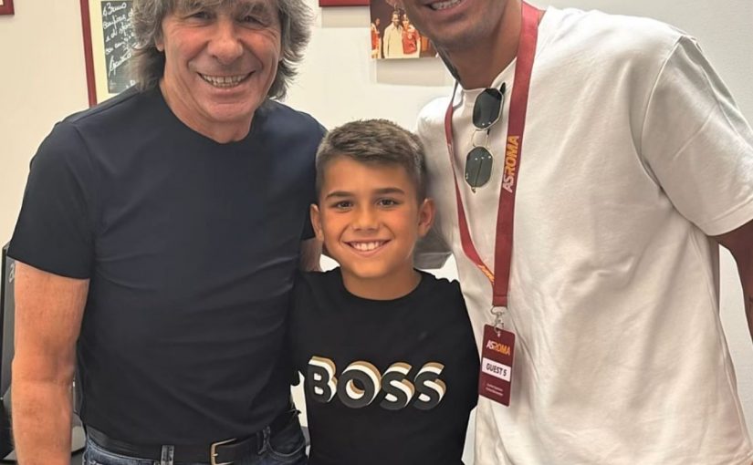 Trigoria: presente Perotti. Abbraccio con Gasperini