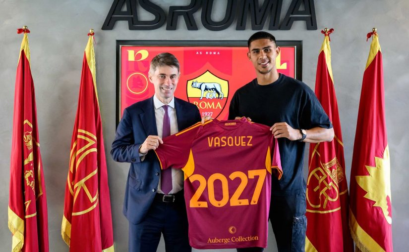 UFFICIALE: Vasquez è un nuovo calciatore della Roma, contratto fino al 2027 (COMUNICATO AS ROMA, FOTO e VIDEO)