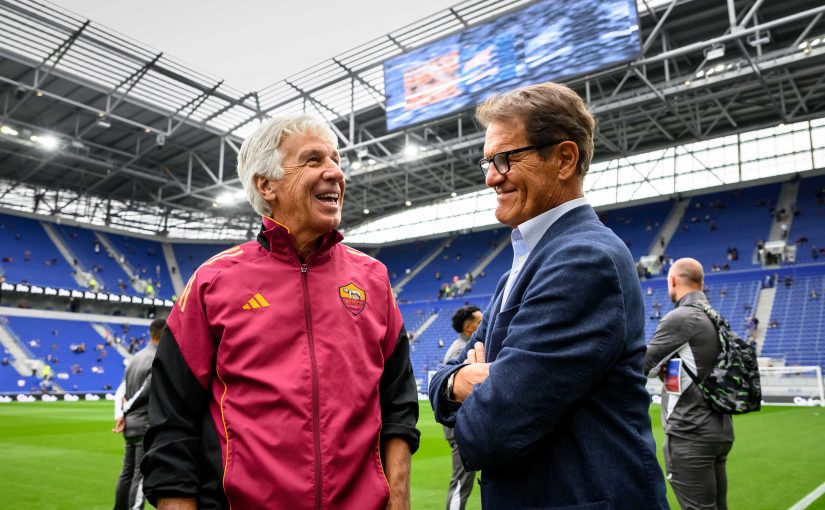 Everton-Roma: l’incontro tra la squadra e le leggende giallorosse nel prepartita (FOTO)