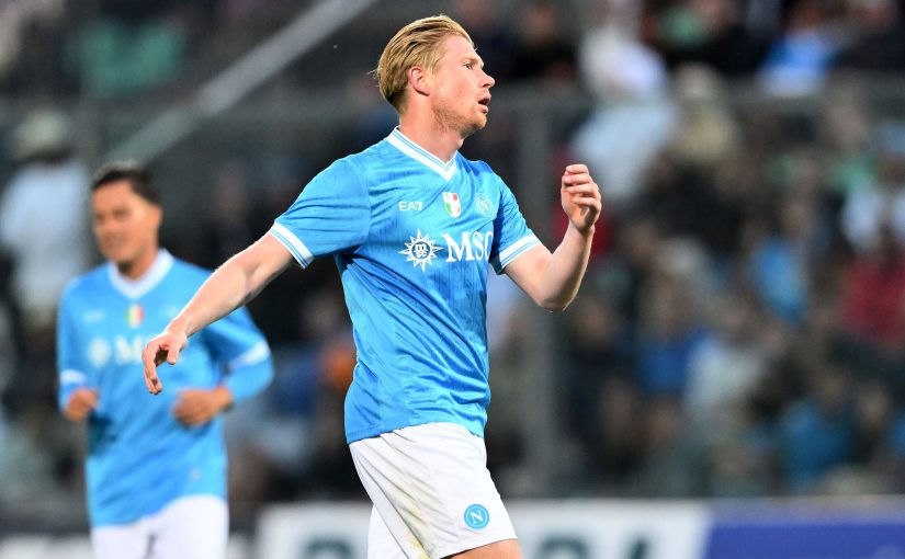 Napoli: lesione di alto grado del bicipite femorale per De Bruyne. Out contro la Roma