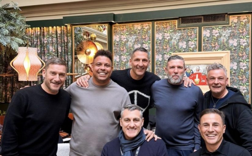 Cena da campioni: Candela negli USA con Totti, Baggio&Co (FOTO)