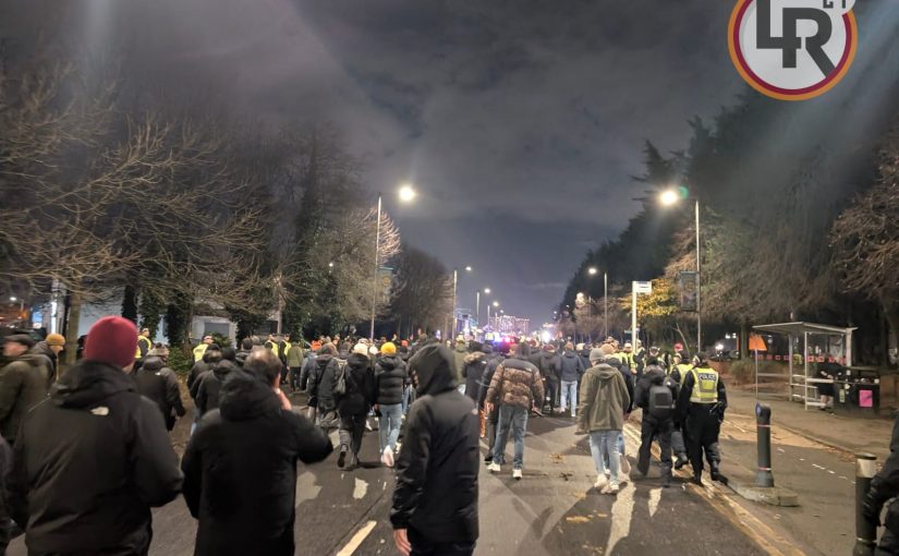 Celtic-Roma: circa 500 tifosi in corteo verso lo stadio (FOTO e VIDEO)