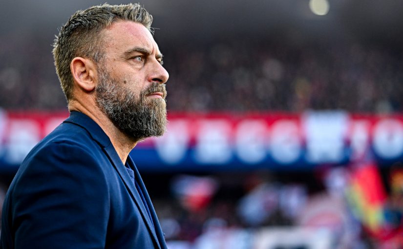 Genoa, De Rossi: “Dimarco come Totti contro la Sampdoria? Il gol di Francesco è nell’olimpo dei più belli ed esce solo dalla testa dei geni folli”