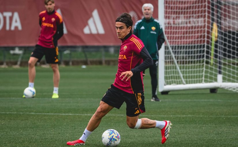 Trigoria: Dybala in gruppo ma si ferma nuovamente per il dolore al ginocchio. Hermoso e Soulé a parte, Ferguson ancora a Brighton