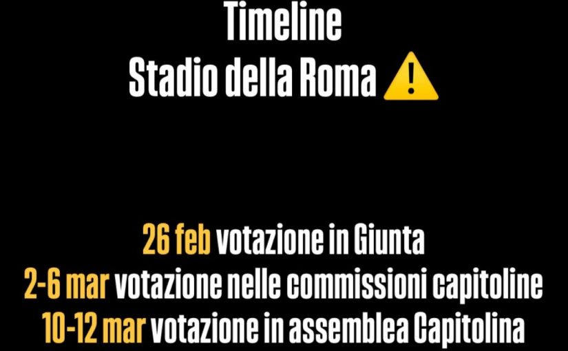 Stadio Roma, il consigliere Marinone annuncia: “Domani votazione in Giunta, 2-6 marzo nelle commissioni capitoline e 10-12 marzo in assemblea. La prima posa a marzo del 2027” (FOTO)