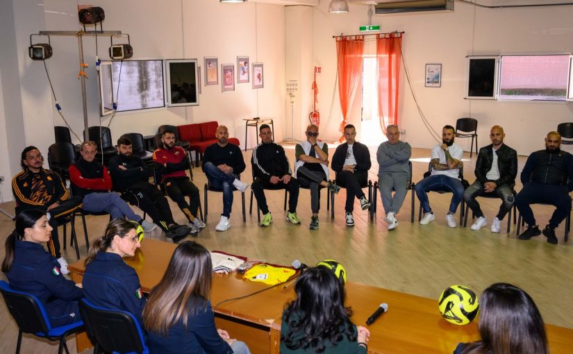 Iniziativa del club per la Festa del Papà: donato  materiale sportivo per i detenuti della Casa di Reclusione di Rebibbia (VIDEO)