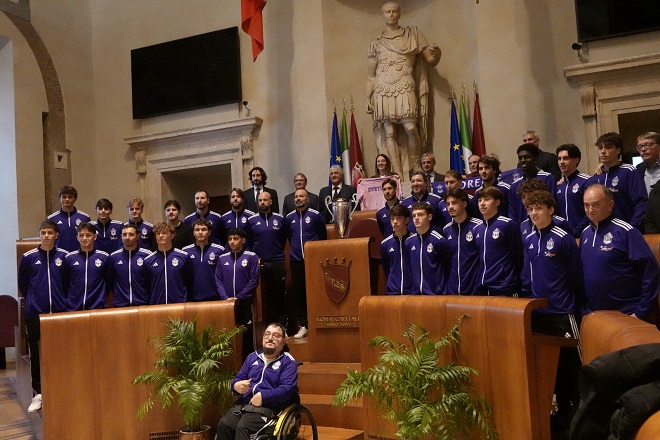 Campidoglio: premiata la Boreale Asd. Presenti Righetti e il padre di Bove