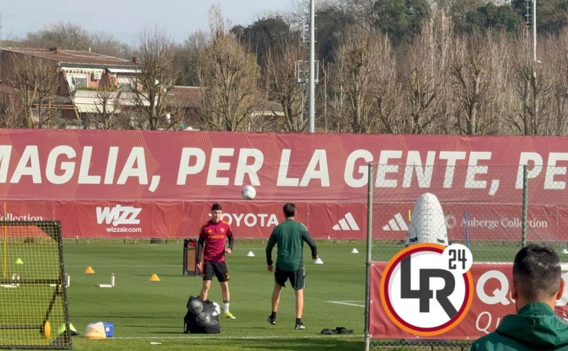 Trigoria, rifinitura pre-Bologna: Soulé si allena ancora a parte (FOTO e VIDEO)