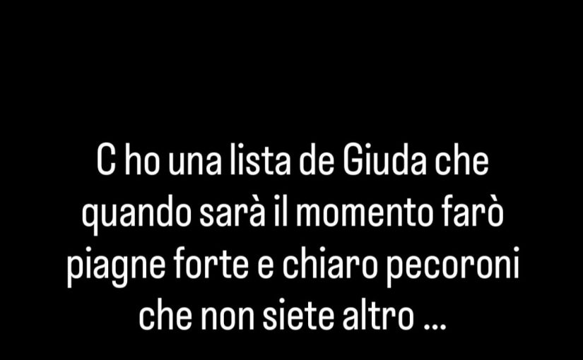 Instagram, l’ex genero di Ranieri attacca: “Ho una lista di Giuda che quando sarà il momento farò piangere forte e chiaro” (FOTO)