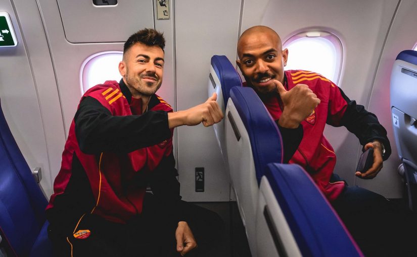 Roma in partenza per Parma: il viaggio dei giallorossi (FOTO)