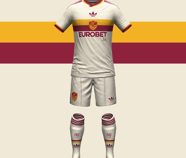 FOTO – Arrivano conferme sulla maglia away 2026-27: divisa bianca con banda orizzontale giallorossa sul petto. Sui calzettoni l’acronimo ASR