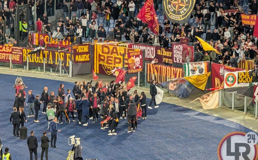 Roma Femminile, festa all’Olimpico: celebrato il terzo scudetto davanti ai tifosi