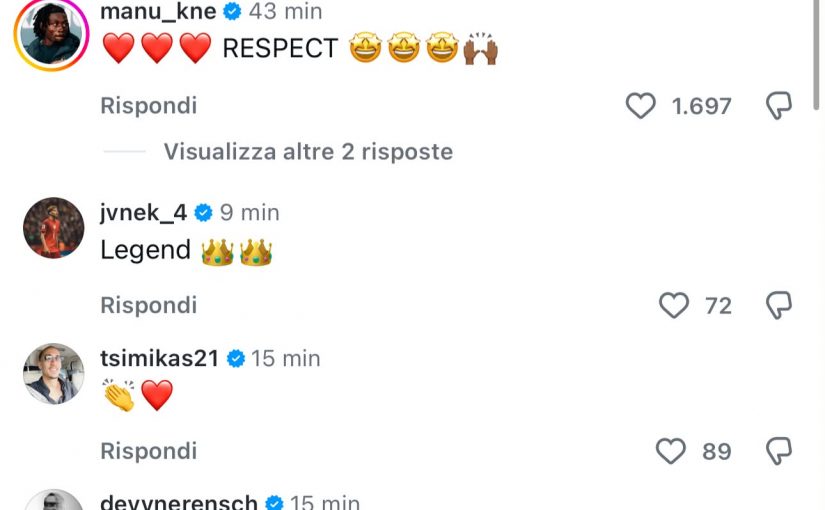 Instagram, Dybala saluta El Shaarawy: “Grande Faraone”. Ziolkowski: “Leggenda”. Aldair: “Sempre corretto e al servizio della Roma, in bocca al lupo” (FOTO)