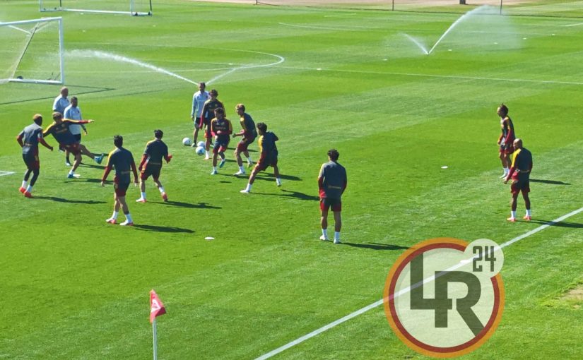 Ritiro Roma, la seduta d’allenamento odierna: dal torello alle partitine (VIDEO)